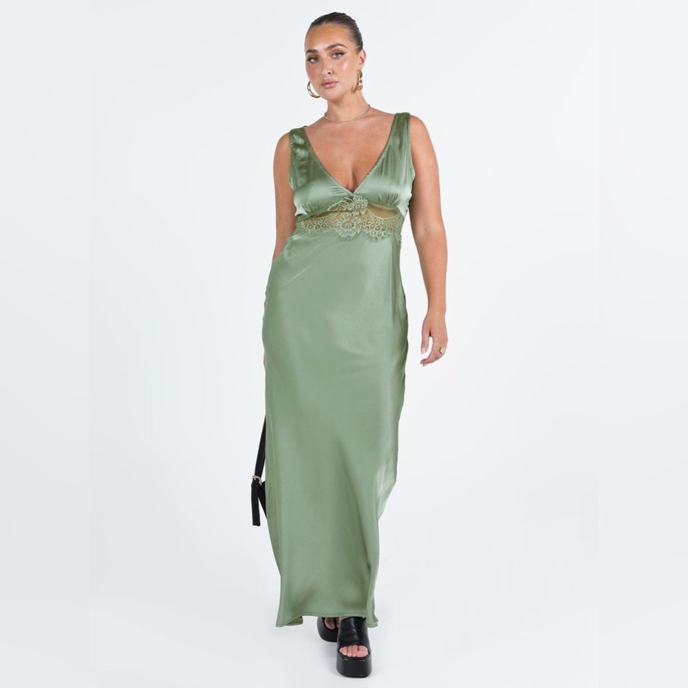 princess polly green lace dress | Dresses | Princess Polly Sage Satin Maxi Nwot E-NEW-APRIL25